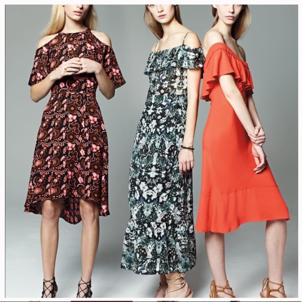 A.L.C. Emile Cold Shoulder Floral 100% Sil… - Picture 3 of 9